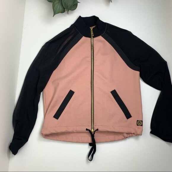 𝅺True Religion Sheer Sleeve Track  Jacket - Picture 2 of 11